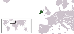 Ierland op de kaart