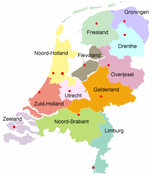 Indeling provincies Nederland