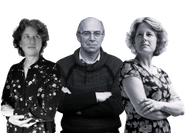 Portret foto van Anne Bos, Bert van den Braak en Carla van Baalen