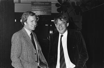 Jan Terlouw en Van Mierlo op de Algemene ledenvergadering D66 Breda